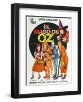 The Wizard of Oz, Spanish Movie Poster, 1939-null-Framed Art Print