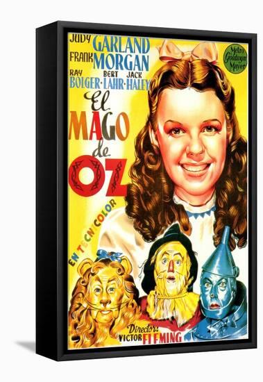 The Wizard of Oz, Spanish Movie Poster, 1939-null-Framed Stretched Canvas