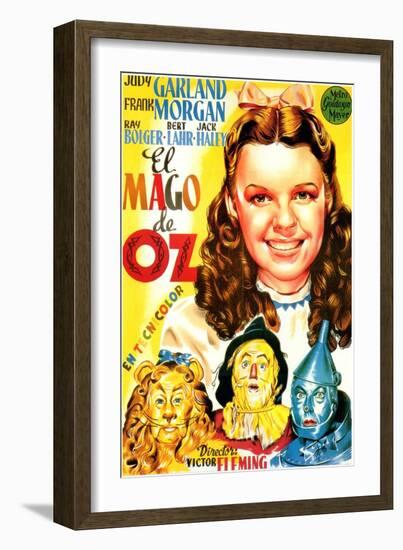 The Wizard of Oz, Spanish Movie Poster, 1939-null-Framed Art Print