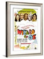 The Wizard of Oz, UK Movie Poster, 1939-null-Framed Art Print