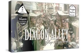 The Wizarding World: Harry Potter - Diagon Alley Shops-Trends International-Stretched Canvas