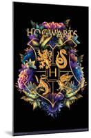 The Wizarding World: Harry Potter - Floral House Crests-Trends International-Mounted Poster