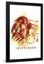 The Wizarding World: Harry Potter - Gryffindor Illustrated House Logo-Trends International-Framed Poster