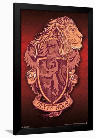 The Wizarding World: Harry Potter - Gryffindor Lion Crest-Trends International-Framed Poster