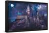 The Wizarding World: Harry Potter - Hogwarts At Night-Trends International-Framed Poster