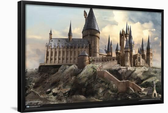 The Wizarding World: Harry Potter - Hogwarts at Sunrise-Trends International-Framed Poster