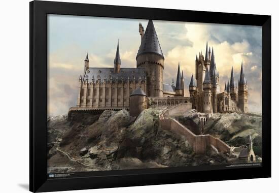 The Wizarding World: Harry Potter - Hogwarts at Sunrise-Trends International-Framed Poster