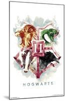 The Wizarding World: Harry Potter - Hogwarts Illustrated House Crests-Trends International-Mounted Poster
