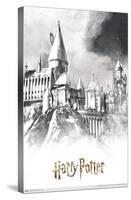 The Wizarding World: Harry Potter - Illustrated Hogwarts-Trends International-Stretched Canvas