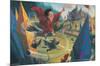The Wizarding World: Harry Potter - Illustrated Quidditch-Trends International-Mounted Poster
