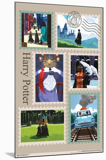 The Wizarding World: Harry Potter - Stamps Collage-Trends International-Mounted Poster