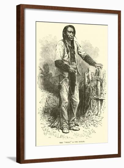 The "Wolf", a Ute Indian-null-Framed Giclee Print