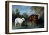 The Wolf and the Lamb, 1751 (Oil on Canvas)-Jean-Baptiste Oudry-Framed Giclee Print