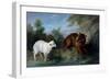 The Wolf and the Lamb, 1751 (Oil on Canvas)-Jean-Baptiste Oudry-Framed Giclee Print