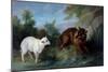 The Wolf and the Lamb, 1751 (Oil on Canvas)-Jean-Baptiste Oudry-Mounted Giclee Print