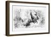 The Wolf and the Lamb, Illustration from Fables by Jean de La Fontaine-Gustave Doré-Framed Giclee Print