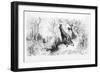 The Wolf and the Lamb, Illustration from Fables by Jean de La Fontaine-Gustave Doré-Framed Giclee Print