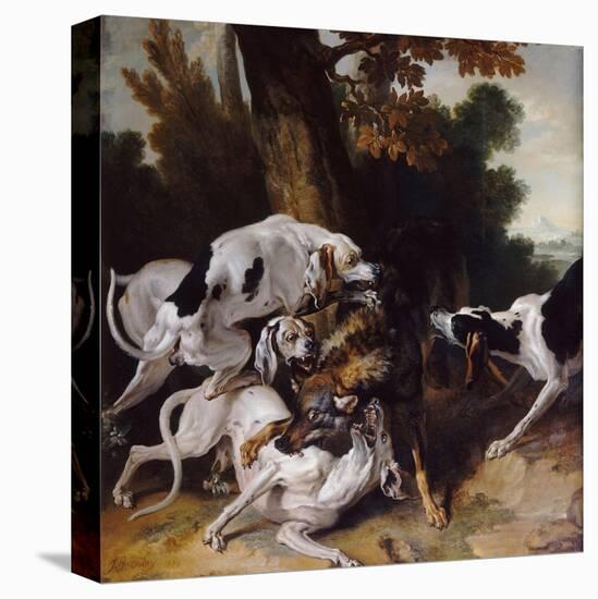 The Wolf Hunt, 1725-Jean-Baptiste Oudry-Stretched Canvas
