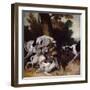 The Wolf Hunt, 1725-Jean-Baptiste Oudry-Framed Premium Giclee Print