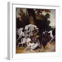 The Wolf Hunt, 1725-Jean-Baptiste Oudry-Framed Premium Giclee Print