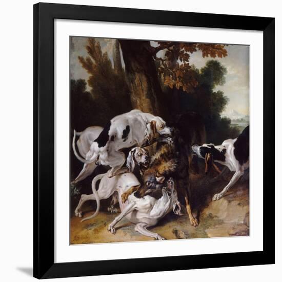 The Wolf Hunt, 1725-Jean-Baptiste Oudry-Framed Giclee Print