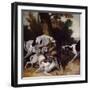 The Wolf Hunt, 1725-Jean-Baptiste Oudry-Framed Giclee Print