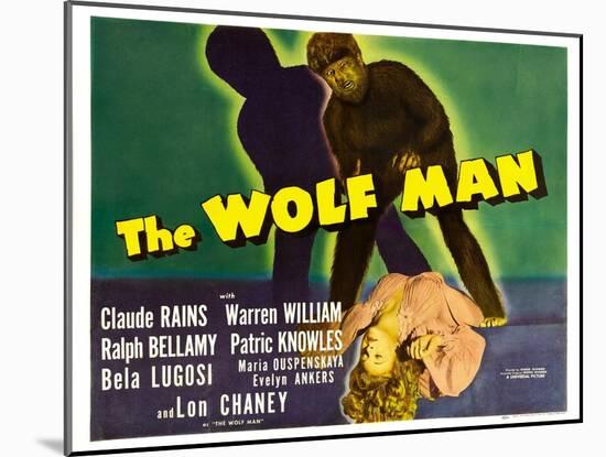 The Wolf Man, 1941-null-Mounted Art Print