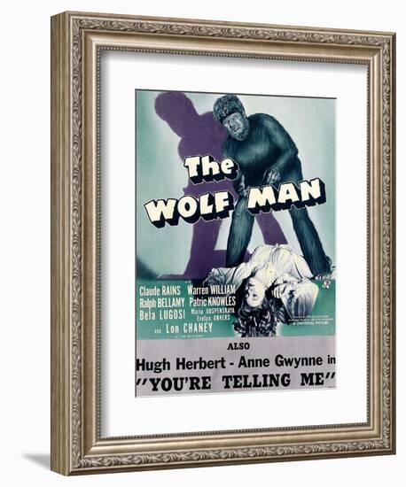 The Wolf Man, Double-Billed With 'You're Telling Me', 1941-null-Framed Art Print