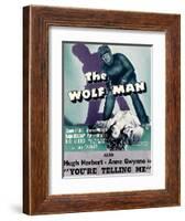 The Wolf Man, Double-Billed With 'You're Telling Me', 1941-null-Framed Art Print