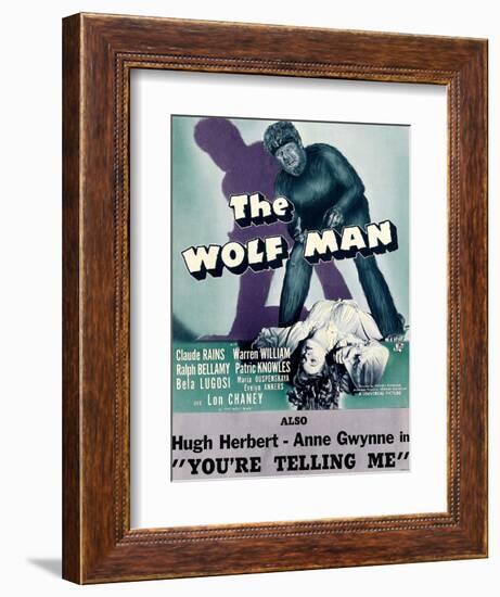 The Wolf Man, Double-Billed With 'You're Telling Me', 1941-null-Framed Art Print