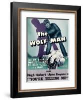 The Wolf Man, Double-Billed With 'You're Telling Me', 1941-null-Framed Art Print