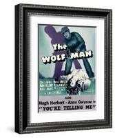 The Wolf Man, Double-Billed With 'You're Telling Me', 1941-null-Framed Art Print