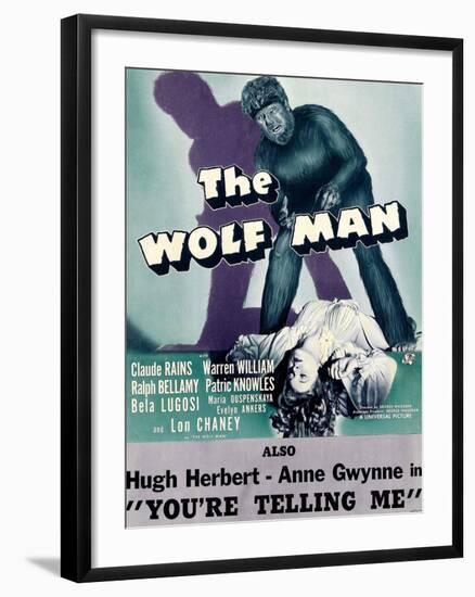 The Wolf Man, Double-Billed With 'You're Telling Me', 1941-null-Framed Art Print