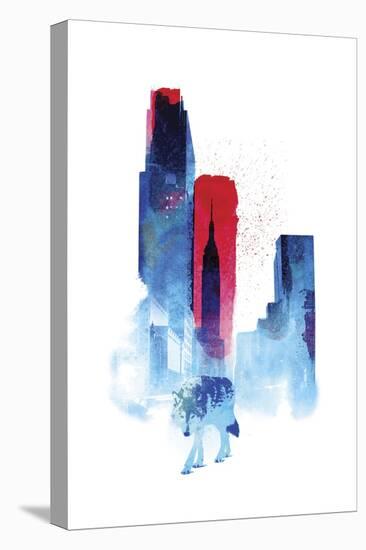 The Wolf of the City-Robert Farkas-Stretched Canvas