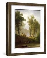 The Wolf River, Kansas, c.1859-Albert Bierstadt-Framed Giclee Print