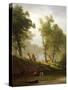 The Wolf River, Kansas, c.1859-Albert Bierstadt-Stretched Canvas