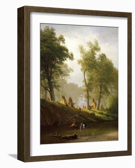 The Wolf River, Kansas, c.1859-Albert Bierstadt-Framed Giclee Print