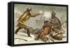 The Wolf - 'The Noble Sacrifice'-Johann Baptist Zwecker-Framed Stretched Canvas