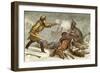 The Wolf - 'The Noble Sacrifice'-Johann Baptist Zwecker-Framed Giclee Print
