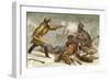 The Wolf - 'The Noble Sacrifice'-Johann Baptist Zwecker-Framed Giclee Print