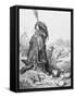 The Wolf Turned Shepherd, Illustration from 'Fables' by La Fontaine, 1868-Gustave Doré-Framed Stretched Canvas