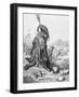 The Wolf Turned Shepherd, Illustration from 'Fables' by La Fontaine, 1868-Gustave Doré-Framed Giclee Print