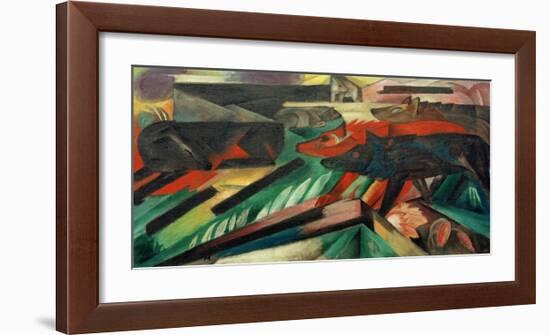 The Wolves, Balkan War-Franz Marc-Framed Giclee Print