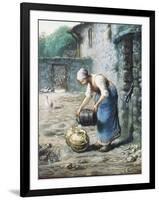 The Woman at the Well, C.1866-Jean-François Millet-Framed Premium Giclee Print