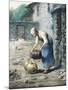 The Woman at the Well, C.1866-Jean-François Millet-Mounted Premium Giclee Print