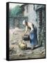 The Woman at the Well, C.1866-Jean-François Millet-Framed Stretched Canvas