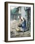 The Woman at the Well, C.1866-Jean-François Millet-Framed Giclee Print