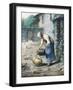 The Woman at the Well, C.1866-Jean-François Millet-Framed Giclee Print