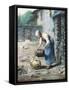The Woman at the Well, C.1866-Jean-François Millet-Framed Stretched Canvas