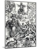 The Woman Clothed with the Sun and the Seven-Headed Dragon, 1498-Albrecht Dürer-Mounted Giclee Print